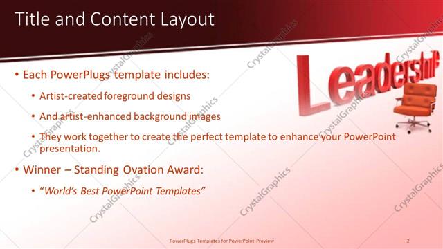 Title and Content presentation slide layout