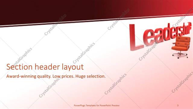 Section Header presentation slide layout