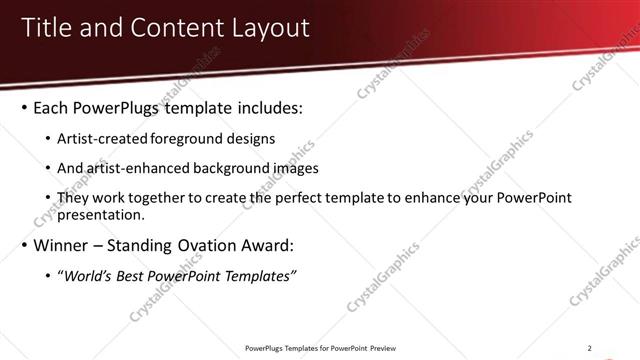 Title and Content presentation slide layout