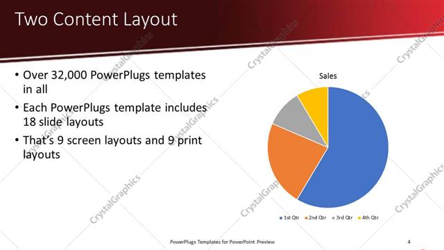 Two Content presentation slide layout