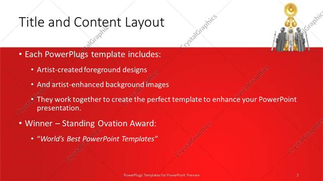 Title and Content presentation slide layout