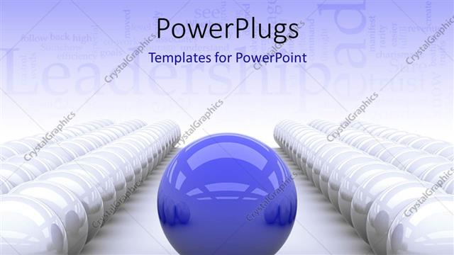  Presentation with stand - Leadership , stand out concept using balls