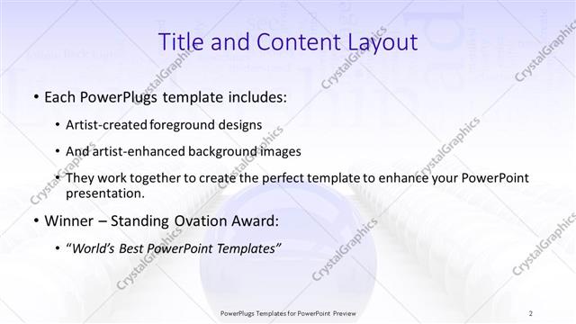 Title and Content presentation slide layout