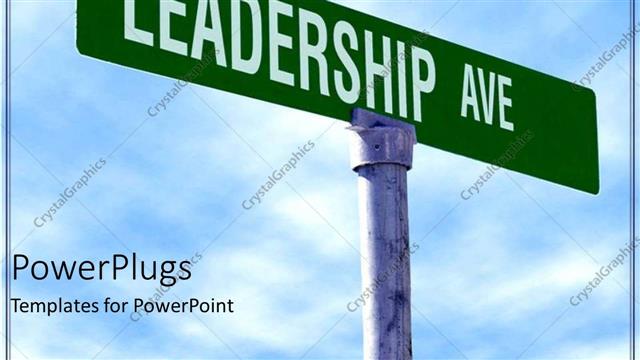  Presentation with road - Leadership street as a metaphor directions decisions choices blue background