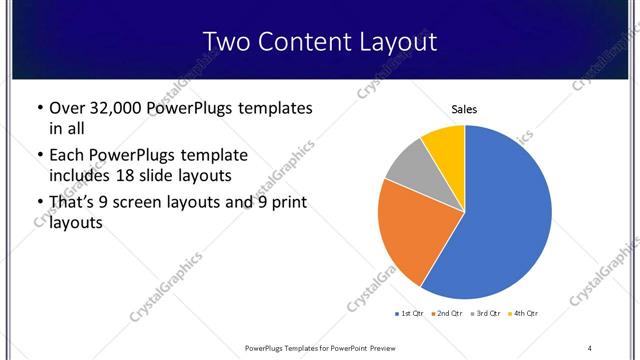 Two Content presentation slide layout