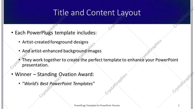 Title and Content presentation slide layout