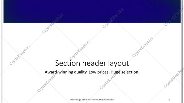 Section Header presentation slide layout