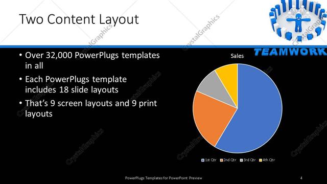 Two Content presentation slide layout