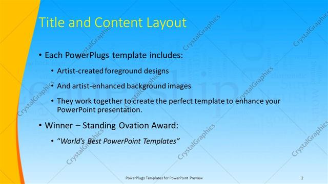 Title and Content presentation slide layout