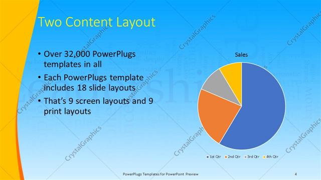 Two Content presentation slide layout