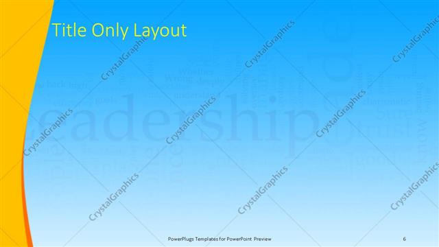 Title Only presentation slide layout