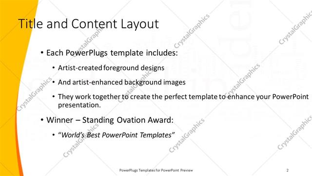 Title and Content presentation slide layout