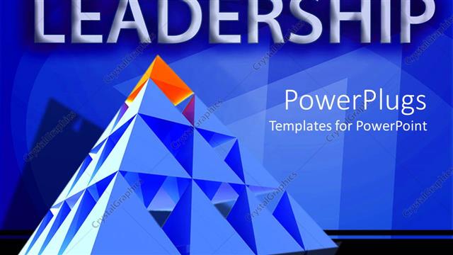  Presentation with triangle - Leadership theme with red triangle on top of pyramid, management, leader,? business