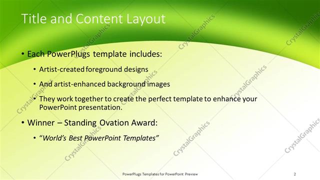 Title and Content presentation slide layout