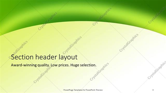 Section Header presentation slide layout