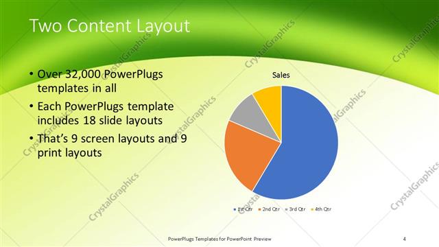 Two Content presentation slide layout