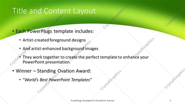 Title and Content presentation slide layout