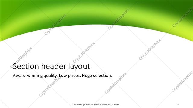 Section Header presentation slide layout