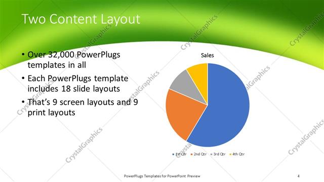 Two Content presentation slide layout