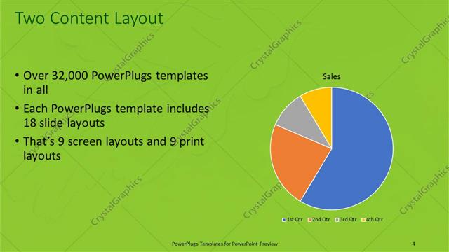 Two Content presentation slide layout