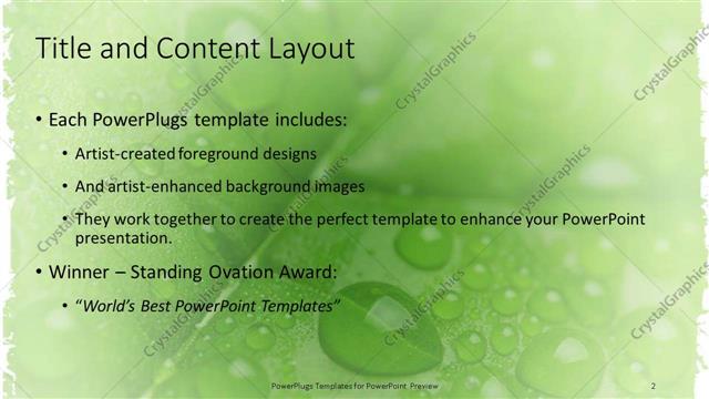 Title and Content presentation slide layout