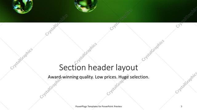 Section Header presentation slide layout