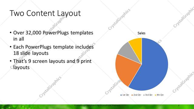 Two Content presentation slide layout