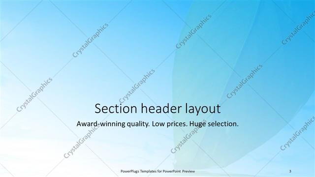 Section Header presentation slide layout