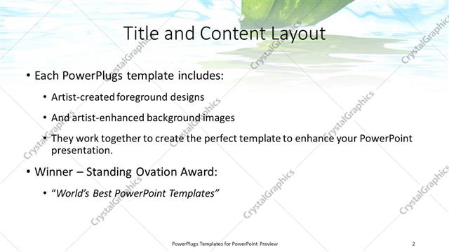 Title and Content presentation slide layout