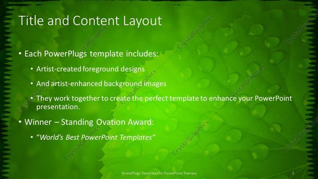 Title and Content presentation slide layout