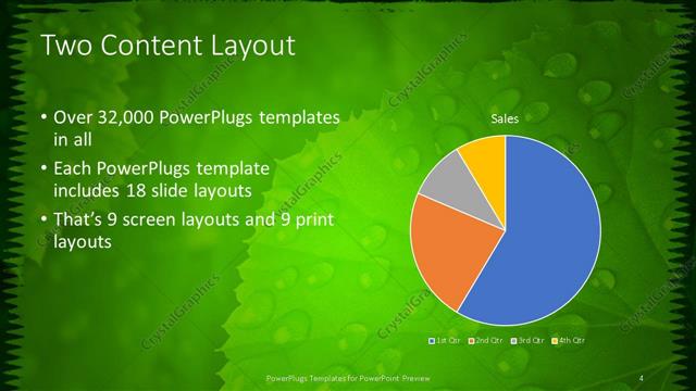 Two Content presentation slide layout