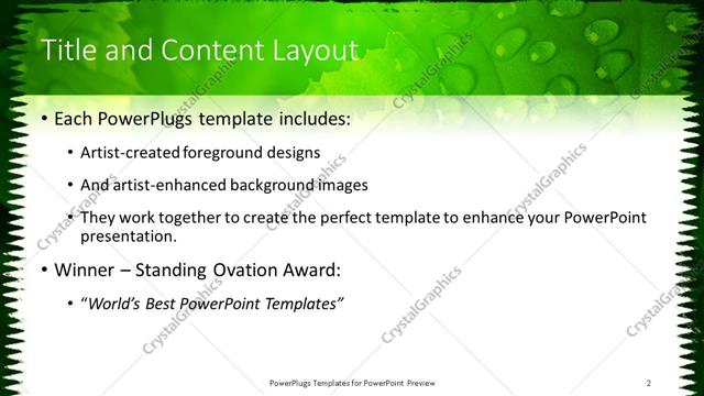 Title and Content presentation slide layout