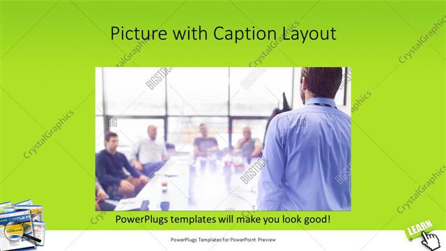 Picture with Caption presentation slide layout