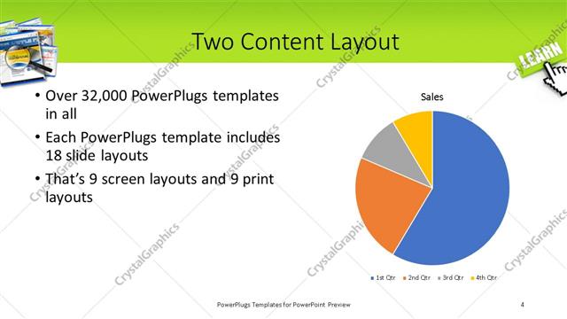 Two Content presentation slide layout
