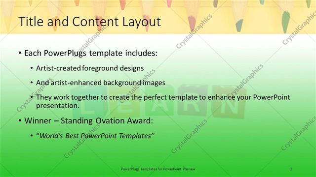 Title and Content presentation slide layout