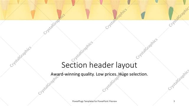 Section Header presentation slide layout