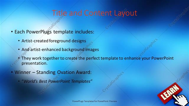 Title and Content presentation slide layout