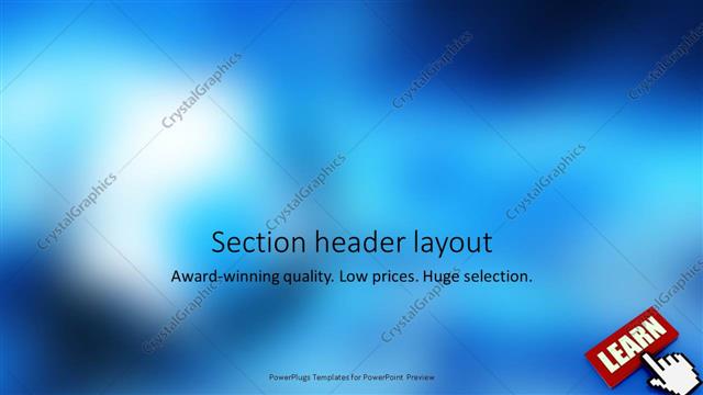 Section Header presentation slide layout
