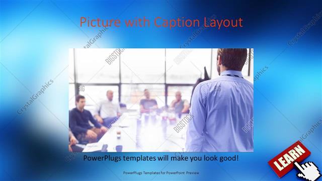 Picture with Caption presentation slide layout