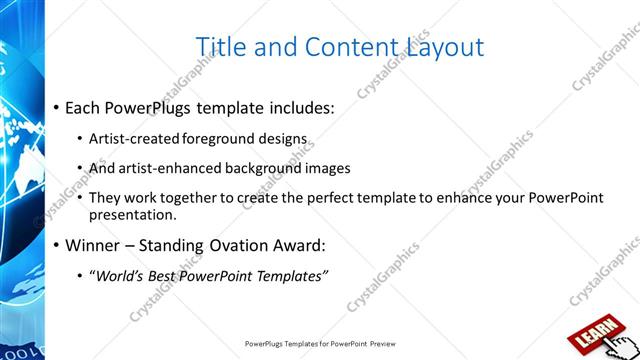 Title and Content presentation slide layout