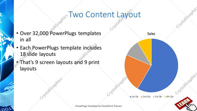 Two Content presentation slide layout