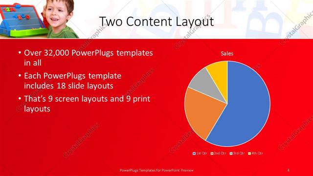 Two Content presentation slide layout