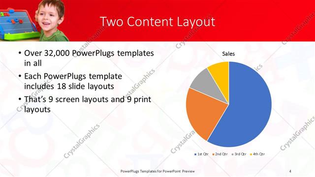 Two Content presentation slide layout