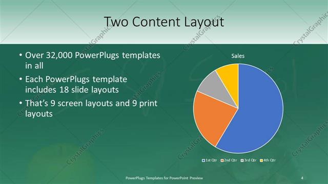 Two Content presentation slide layout