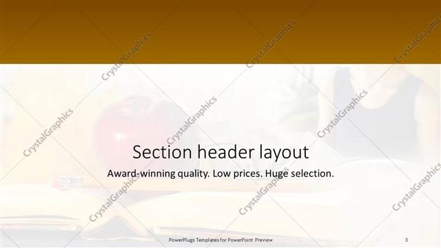 Section Header presentation slide layout