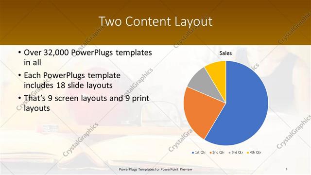 Two Content presentation slide layout