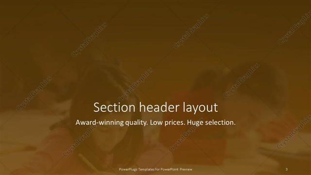Section Header presentation slide layout