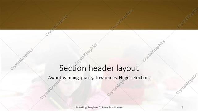 Section Header presentation slide layout