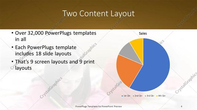 Two Content presentation slide layout