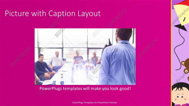 Picture with Caption presentation slide layout